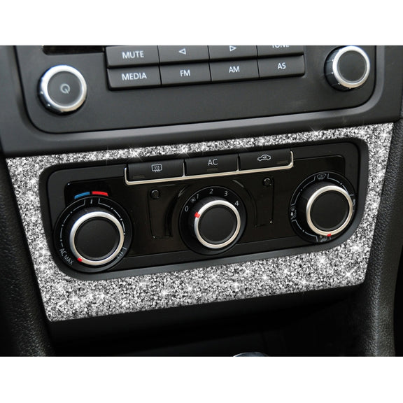Car AC Panel Diamond Decoration Cover Sticker for Volkswagen Golf 6 2008-2012, Left and Right Drive