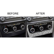 Car AC Panel Diamond Decoration Cover Sticker for Volkswagen Golf 6 2008-2012, Left and Right Drive