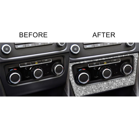 Car AC Panel Diamond Decoration Cover Sticker for Volkswagen Golf 6 2008-2012, Left and Right Drive