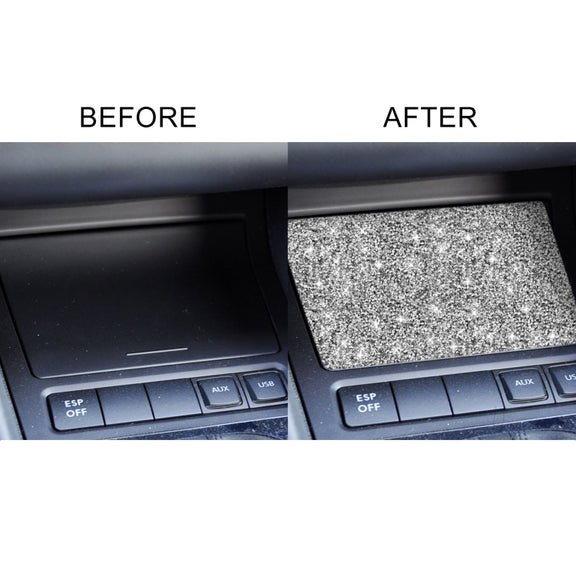Car Ashtray Panel Diamond Decoration Cover Sticker for Volkswagen Golf 6 2008-2012, Left and Right Drive