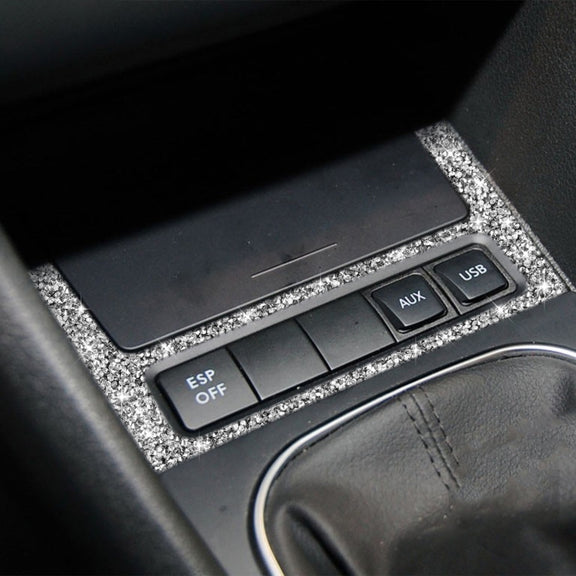 Car Ashtray Frame Diamond Decoration Cover Sticker for Volkswagen Golf 6 2008-2012, Left and Right Drive