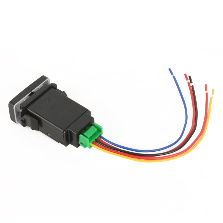 TS-201 For Toyota Car Blue-green Light Large Fog Light Dual Control Switch with Lock