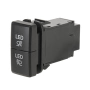 TS-201 For Toyota Car Blue-green Light Large Fog Light Dual Control Switch with Lock