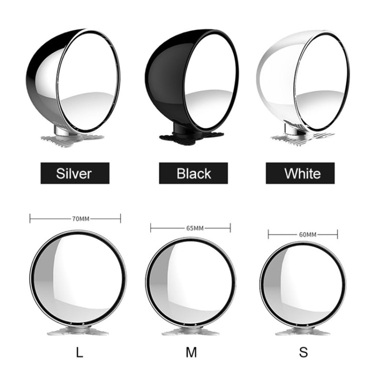 3R-045 Auxiliary Rear View Mirror Car Adjustable Blind Spot Mirror Wide Angle Auxiliary  Side Mirror, Diameter: 70mm (White)