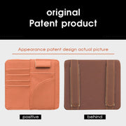 Car Multifunctional Sun Visor Card Holder Bill Storage Card Bag (Orange)