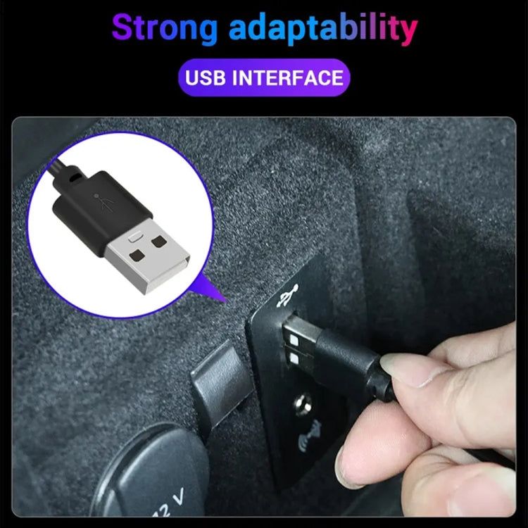 Car 4 in 1 USB RGB Foot Colorful LED Atmosphere Light