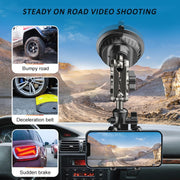 Car Universal Overhead Camera Suction Cup Phone Holder, Short Style