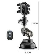 Car Universal Overhead Camera Suction Cup Phone Holder, Short Style with Bluetooth Remote Control