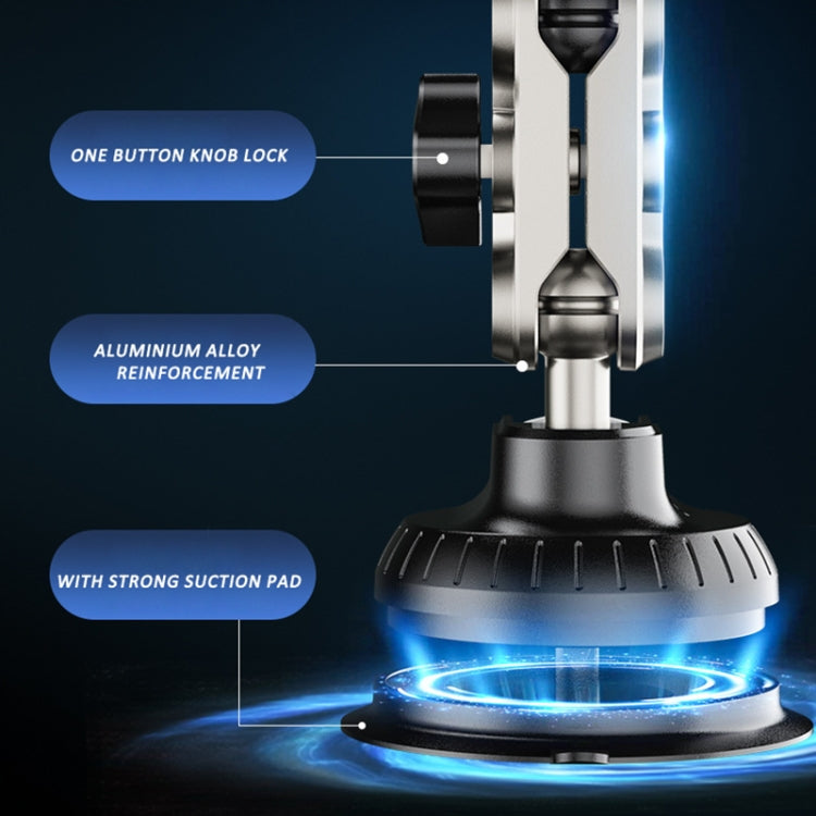 Car Universal Overhead Camera Suction Cup Phone Holder, Short Style with Bluetooth Remote Control