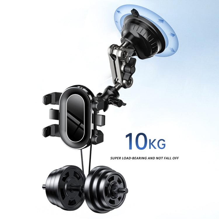Car Universal Overhead Camera Suction Cup Phone Holder, Short Style with Bluetooth Remote Control