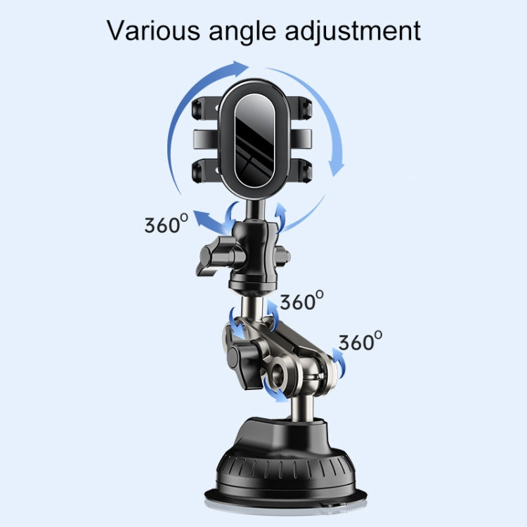 Car Universal Overhead Camera Suction Cup Phone Holder, Short Style with Bluetooth Remote Control