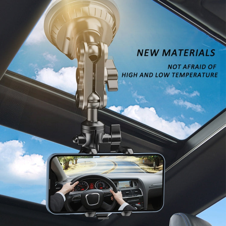 Car Universal Overhead Camera Suction Cup Phone Holder, Short Style with Bluetooth Remote Control
