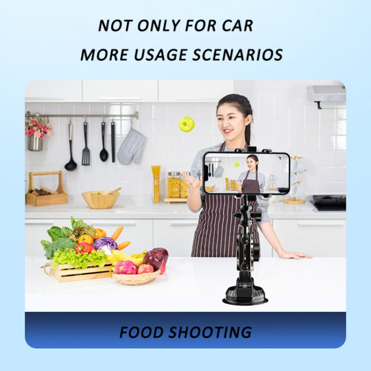 Car Universal Overhead Camera Suction Cup Phone Holder, Short Style with Bluetooth Remote Control