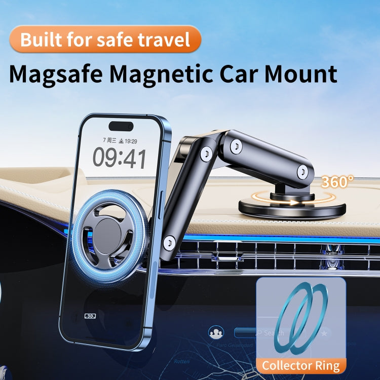 LK-CDD13 Car Multi-angle Adjustable MagSafe Magnetic Holder (Silver)