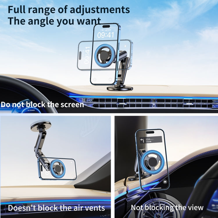 LK-CDD13 Car Multi-angle Adjustable MagSafe Magnetic Holder (Silver)