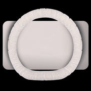 D Style Car Universal Self Heating Plush Warm Anti-skid Steering Wheel Cover, Diameter: 38cm (Beige)