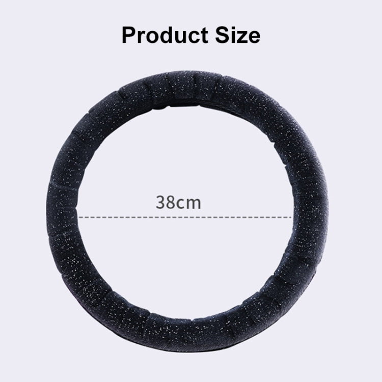 D Style Car Universal Self Heating Plush Warm Anti-skid Steering Wheel Cover, Diameter: 38cm (Grey)