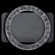 Round Style Car Universal Self Heating Plush Warm Anti-skid Steering Wheel Cover, Diameter: 38cm (Grey)