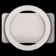 Round Style Car Universal Self Heating Plush Warm Anti-skid Steering Wheel Cover, Diameter: 38cm (Beige) - free shipping - PMC TechLife - Order now!