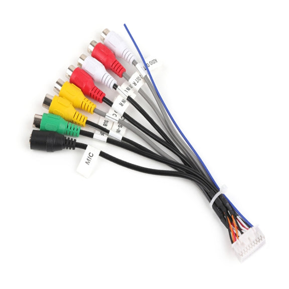 Palminfo Android Navigation 20-pin Audio Microphone Cable RCA Bass Amplifier Cable