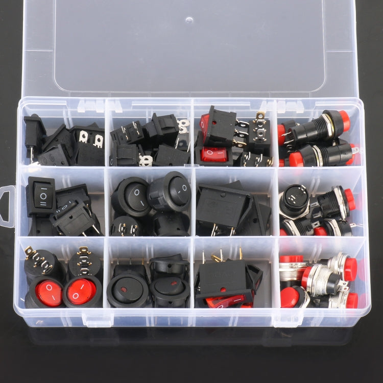 50pcs Universal Power Switch Button Assortment Kit
