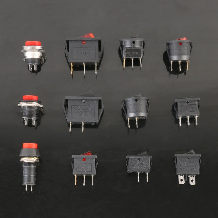 50pcs Universal Power Switch Button Assortment Kit