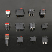 50pcs Universal Power Switch Button Assortment Kit