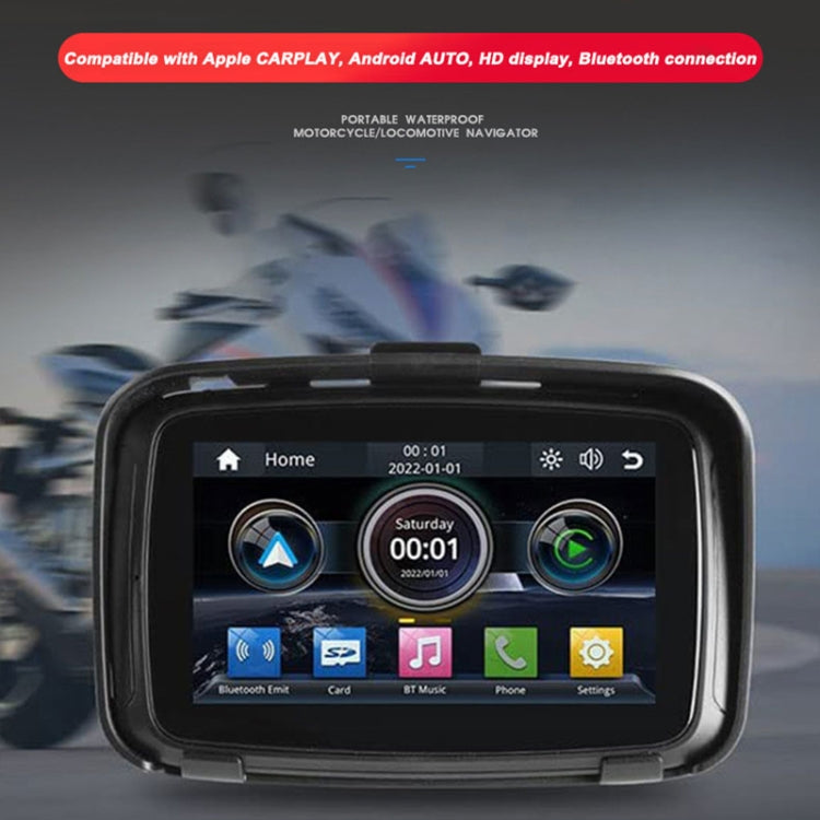 P502M Motorcycles Portable Water-resistant 5 inch Wireless Carplay GPS Navigator