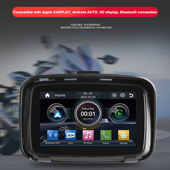 P502M Motorcycles Portable Water-resistant 5 inch Wireless Carplay GPS Navigator
