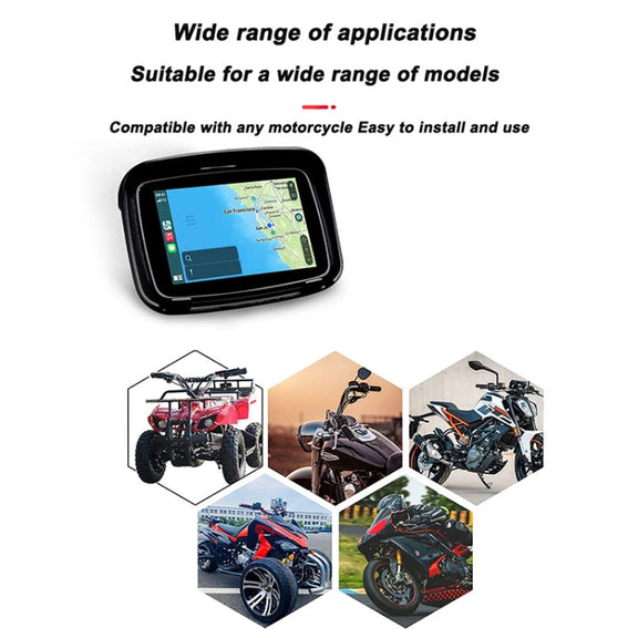 P502M Motorcycles Portable Water-resistant 5 inch Wireless Carplay GPS Navigator