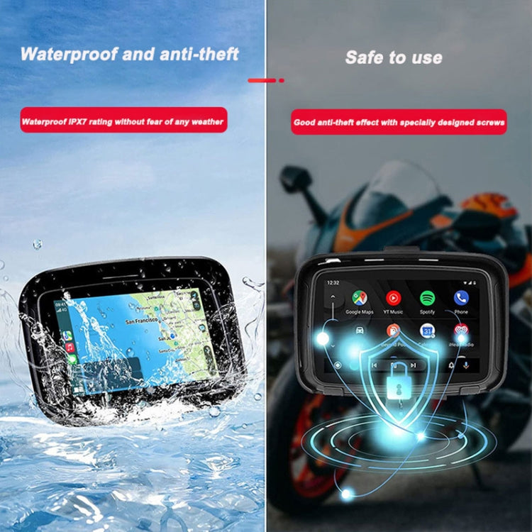 P502M Motorcycles Portable Water-resistant 5 inch Wireless Carplay GPS Navigator
