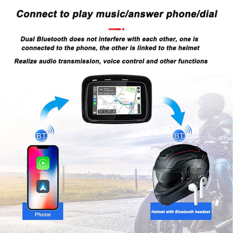 P502M Motorcycles Portable Water-resistant 5 inch Wireless Carplay GPS Navigator