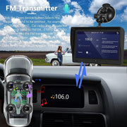 P702D 7 inch Portable Touch Display Wireless Car Navigator Dual-lens Smart Driving Recorder