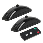 H901 2pcs / Pack Car Remote Pilot Light Warning Light Dual Flash Light (Black)