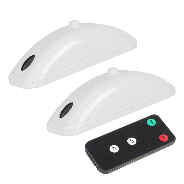 H901 2pcs / Pack Car Remote Pilot Light Warning Light Dual Flash Light (White)