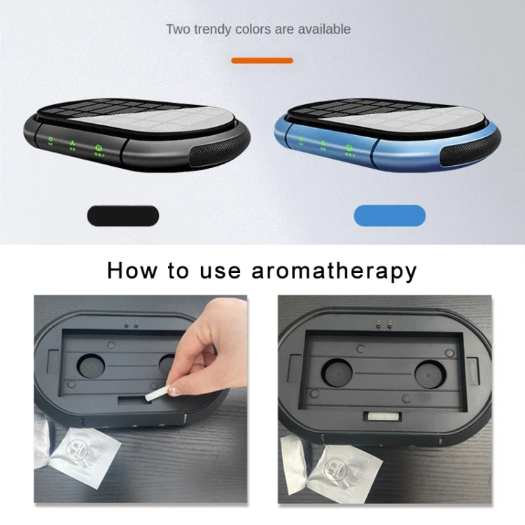 Car Negative Ion Air Purifier with 2 Solid Aromatherapy Sticks (Black)