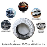 4pcs / Set Car Tire 420D Oxford Cloth Protective Cover, Diameter: 68-73cm, Width: 32cm
