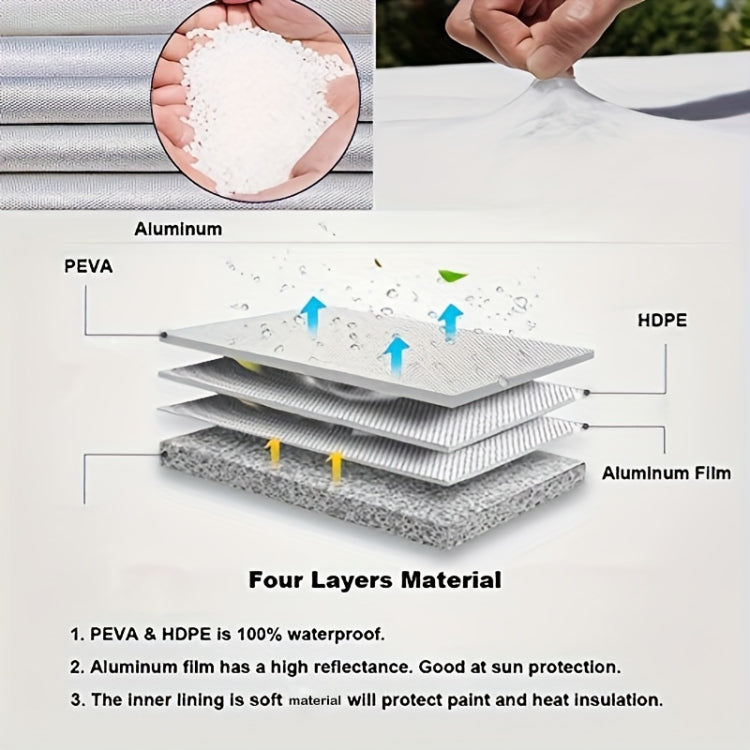 4pcs / Set Car Tire 420D Oxford Cloth Protective Cover, Diameter: 68-73cm, Width: 32cm