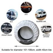 4pcs / Set Car Tire 420D Oxford Cloth Protective Cover, Diameter: 101-106cm, Width: 40cm