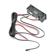 3 in 1 DC5-50V Car High-precision Electronic LED Luminous Clock + Thermometer + Voltmeter (White)