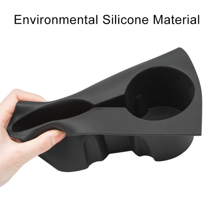 For Tesla Model 3 / Y Car Center Console Water Cup Holder All-inclusive Protective Pad (Grey)