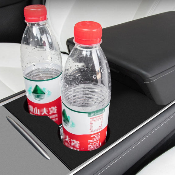 For Tesla Model 3 / Y Car Center Console Water Cup Holder All-inclusive Protective Pad (Grey)