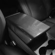 For Tesla Model 3 / Y Car Center Console Armrest Box Carbon Fiber Pattern Protective Cover - Car Interior Mouldings by PMC TechLife | Online Shopping South Africa | PMC TechLife | Buy Now Pay Later Mobicred