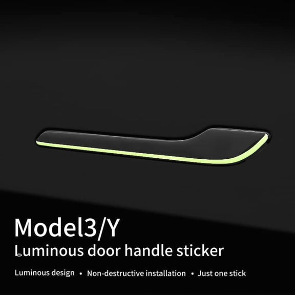For Tesla Model 3 / Y 4pcs / Set Car Door Handle Luminous Decorative Sticker