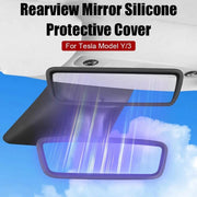 For Tesla Model 3 / Y Car Interior Rearview Mirror Silicone Protective Cover (White)