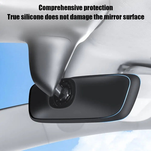 For Tesla Model 3 / Y Car Interior Rearview Mirror Silicone Protective Cover (White)