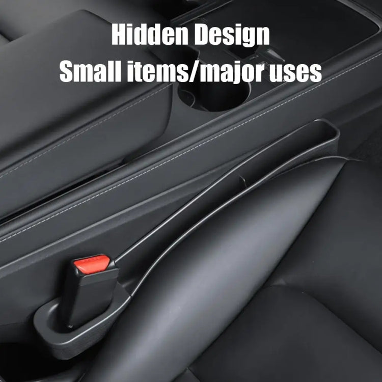 For Tesla Model 3 / Y 2pcs / Set Car Seat Gap Storage Box (Black)