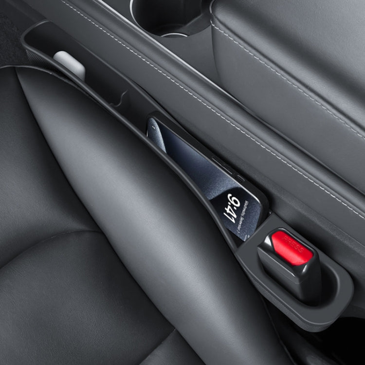 For Tesla Model 3 / Y 2pcs / Set Car Seat Gap Storage Box (Black)