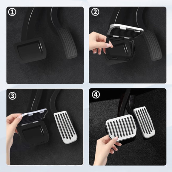 For Tesla Model 3 / Y Snap-on Car Accelerator Brake Pedal (Black)