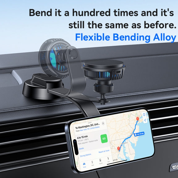Yesido C311 Semiconductor Cooling 15W Magnetic Wireless Charging Car Holder (Black)